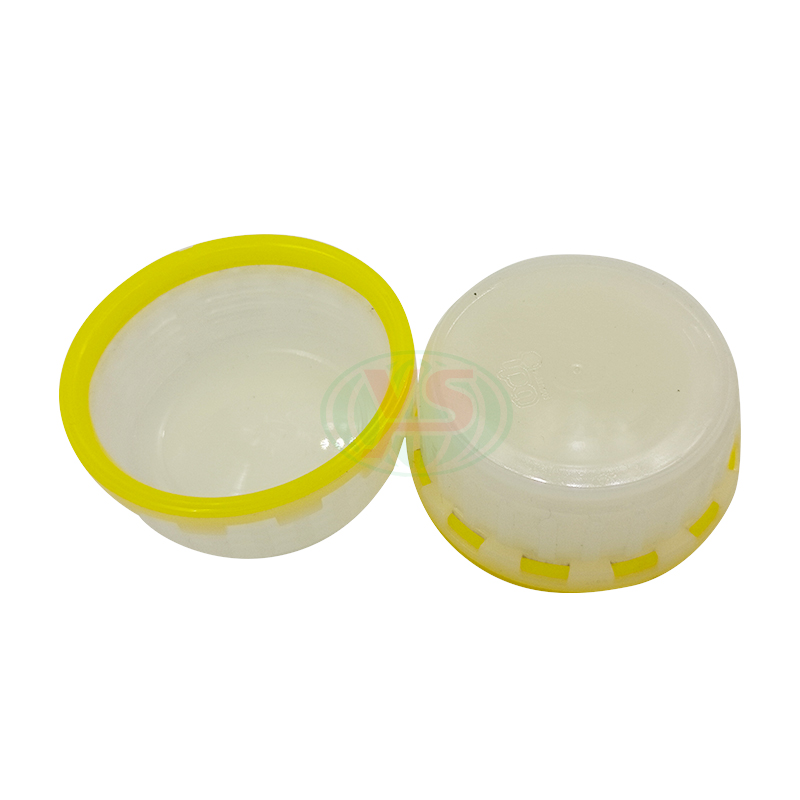 Plastic injection bucket cap mould with anti-theft ring
